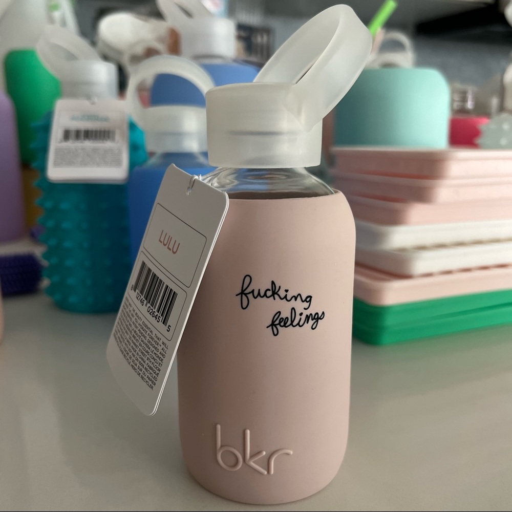 bkr F*ing Feelings Lulu Teeny Glass Water Bottle BNWT